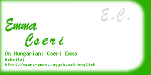 emma cseri business card